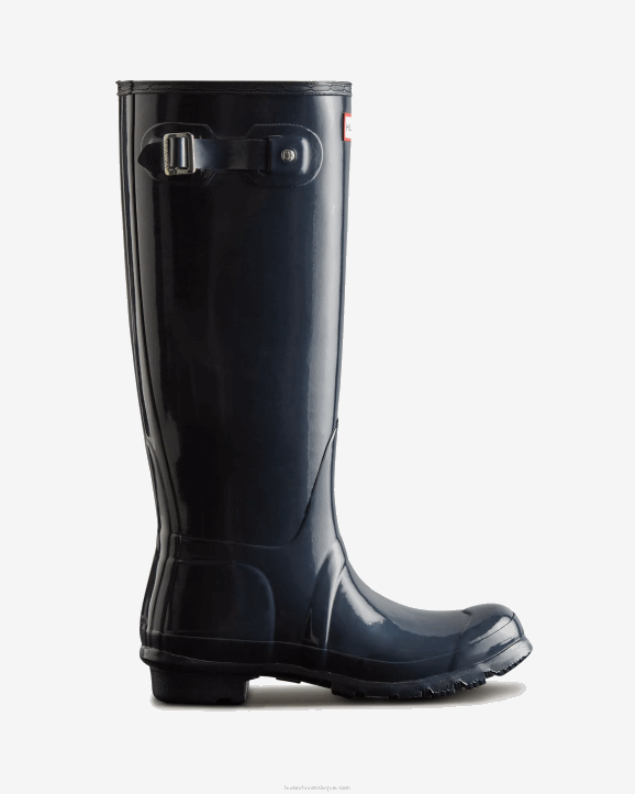 UK Hunter Women Original Tall Gloss Rain Boots Navy 28BV222