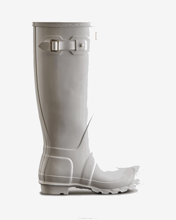 UK Hunter Women Original Tall Gloss Rain Boots White 28BV223