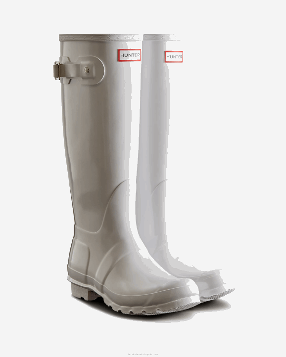 UK Hunter Women Original Tall Gloss Rain Boots White 28BV223