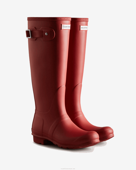 UK Hunter Women Original Tall Rain Boots Military Red 28BV59