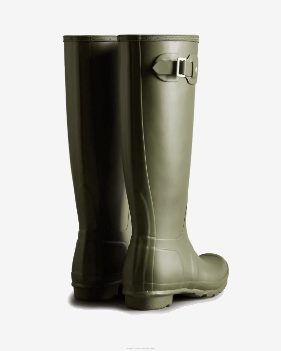 UK Hunter Women Original Tall Rain Boots Olive Leaf 28BV91