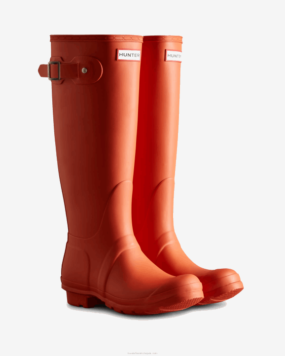 UK Hunter Women Original Tall Rain Boots Rorbu Rust 28BV186