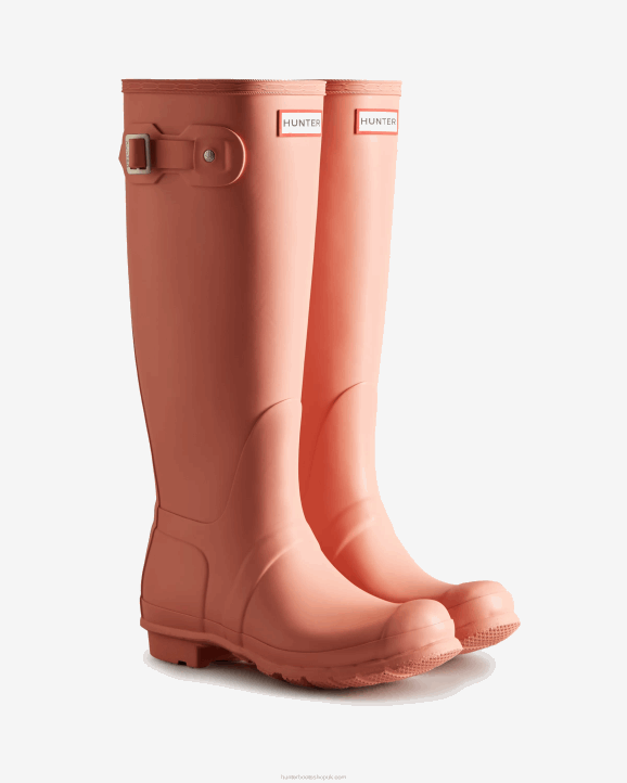 UK Hunter Women Original Tall Rain Boots Rough Pink 28BV187