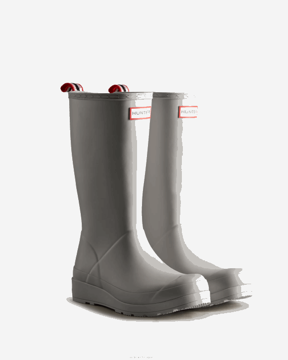 UK Hunter Women Play Tall Rain Boots Zinc Grey 28BV13