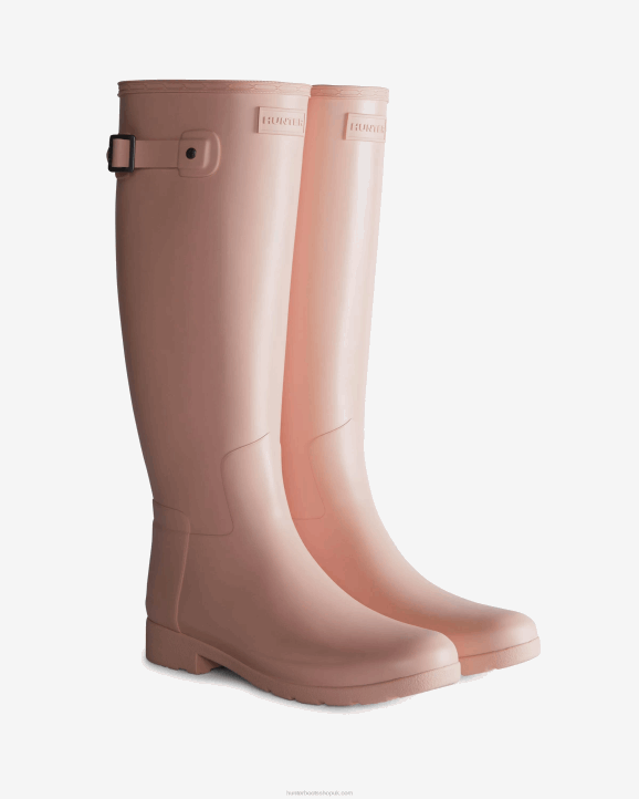 UK Hunter Women Refined Slim Fit Tall Rain Boots Azalea Pink 28BV11