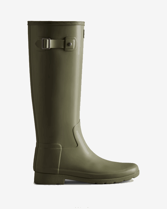 UK Hunter Women Refined Slim Fit Tall Rain Boots Lichen Green 28BV66