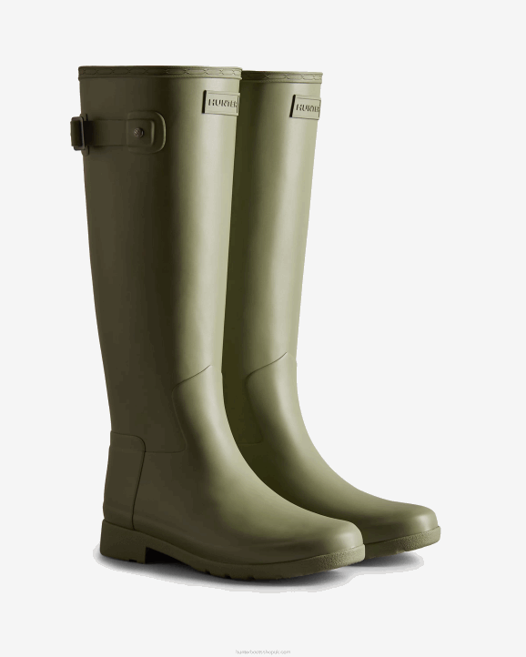 UK Hunter Women Refined Slim Fit Tall Rain Boots Lichen Green 28BV66