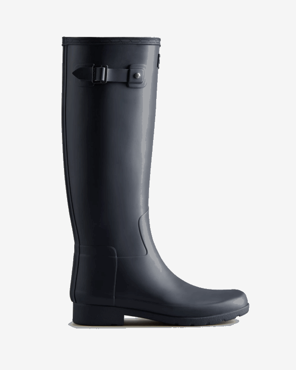 UK Hunter Women Refined Slim Fit Tall Rain Boots Navy 28BV93