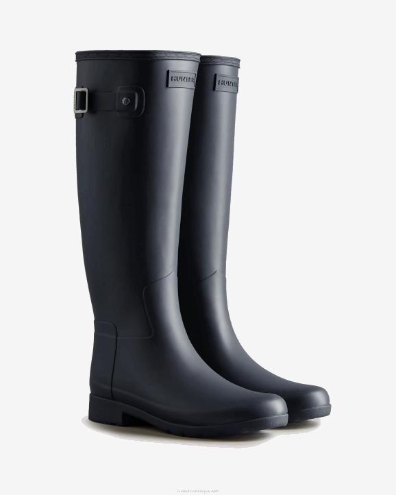 UK Hunter Women Refined Slim Fit Tall Rain Boots Navy 28BV93