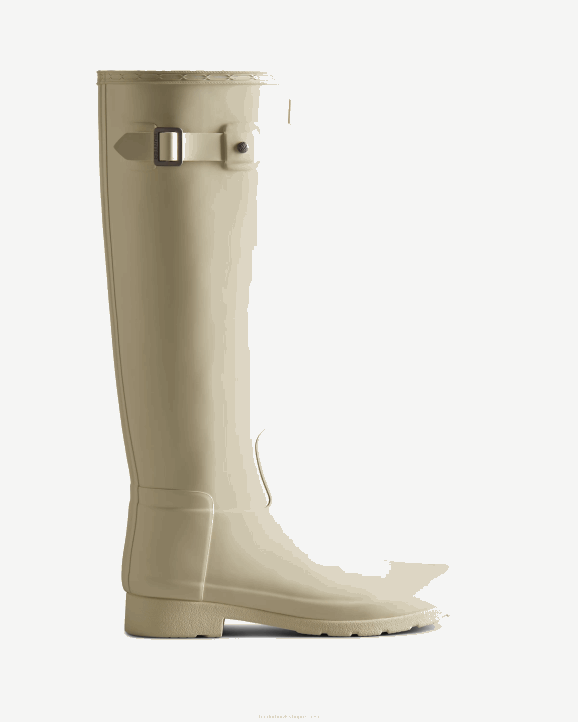 UK Hunter Women Refined Slim Fit Tall Rain Boots Soft Sand 28BV67