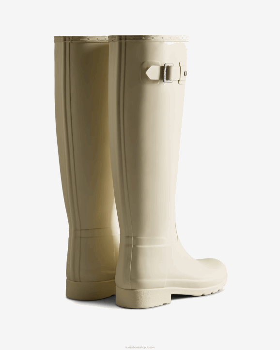 UK Hunter Women Refined Slim Fit Tall Rain Boots Soft Sand 28BV67