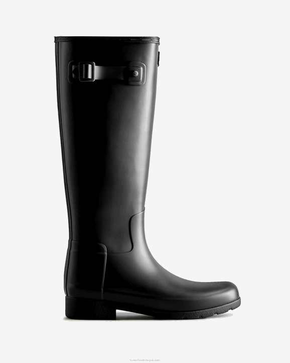 UK Hunter Women Refined Tall Rain Boots Black 28BV95