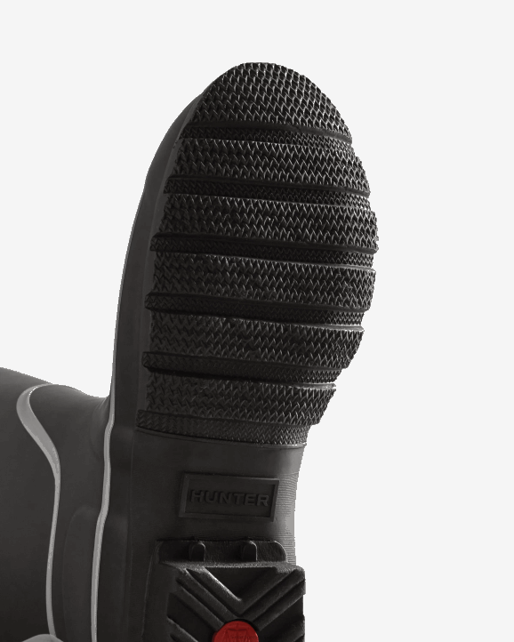 UK Hunter Women Reflective Outline Tall Rain Boots Black 28BV203