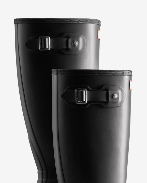 UK Hunter Women Tall Wide Fit Rain Boots Black 28BV120