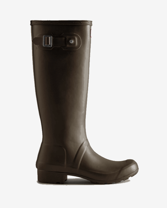 UK Hunter Women Tour Foldable Tall Rain Boots Bitter Chocolate 28BV194