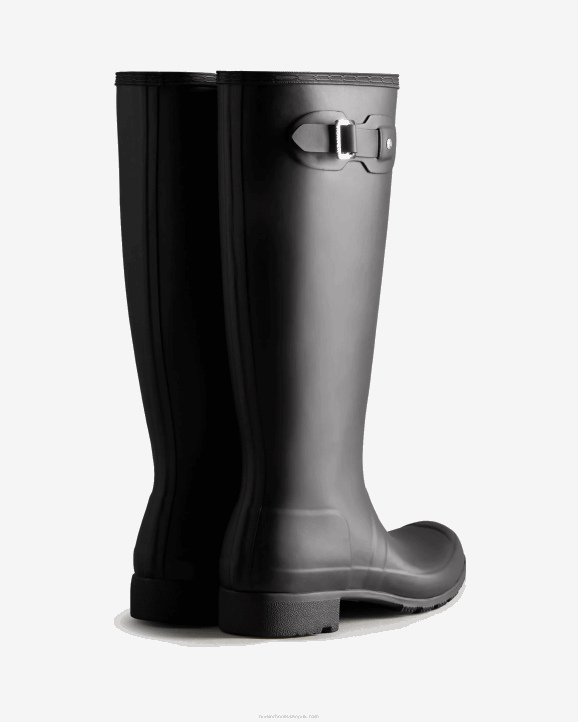 UK Hunter Women Tour Foldable Tall Rain Boots Black 28BV167