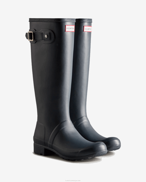 UK Hunter Women Tour Foldable Tall Rain Boots Navy 28BV229