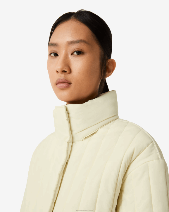 UK Hunter Women Explorer Recycled Nylon Quilted Jacket Soft Sand 28BV349