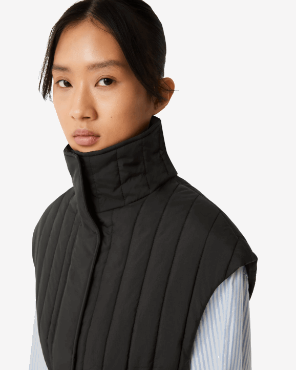 UK Hunter Women Explorer Recycled Nylon Quilted Vest Hunter Black 28BV346