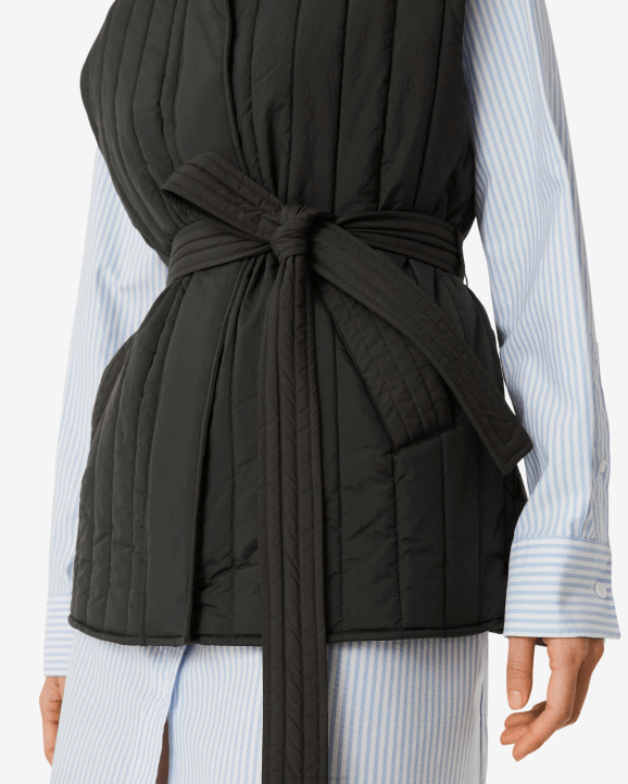 UK Hunter Women Explorer Recycled Nylon Quilted Vest Hunter Black 28BV346