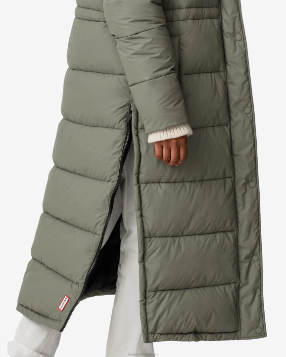 UK Hunter Women Intrepid Insulated Long Puffer Coat Urban Grey 28BV364