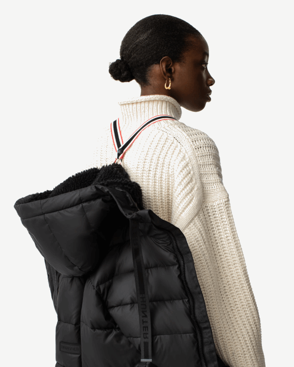 UK Hunter Women Intrepid Insulated Short Puffer Jacket Hunter Black 28BV360