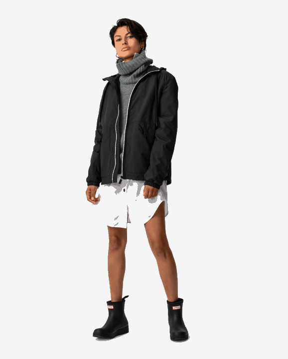 UK Hunter Women Play Essential Recycled Packable Jacket Hunter Black 28BV368