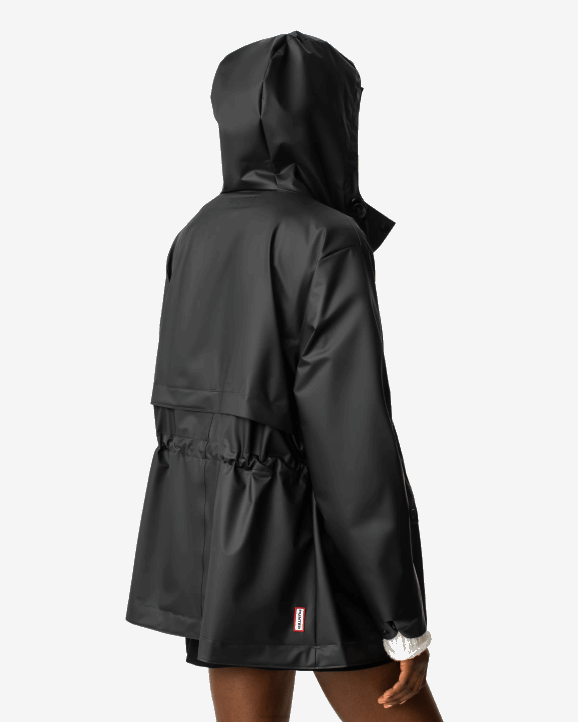 UK Hunter Women Play Transparent Vinyl Waterproof Jacket Hunter Black 28BV353