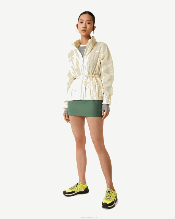 UK Hunter Women Travel Recycled Nylon Shell Jacket Shaded White 28BV344