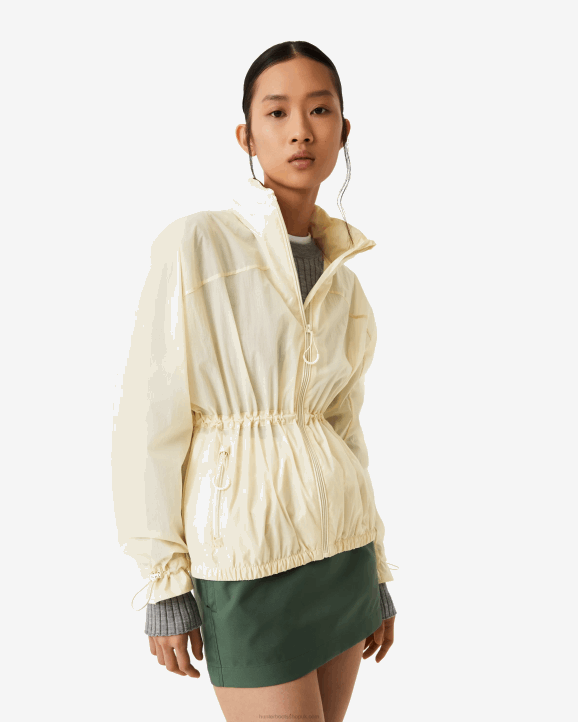 UK Hunter Women Travel Recycled Nylon Shell Jacket Shaded White 28BV344