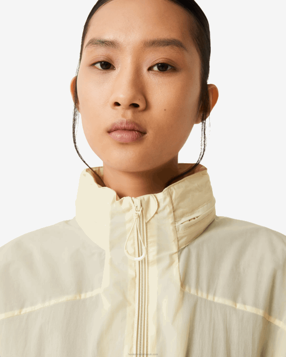 UK Hunter Women Travel Recycled Nylon Shell Jacket Shaded White 28BV344