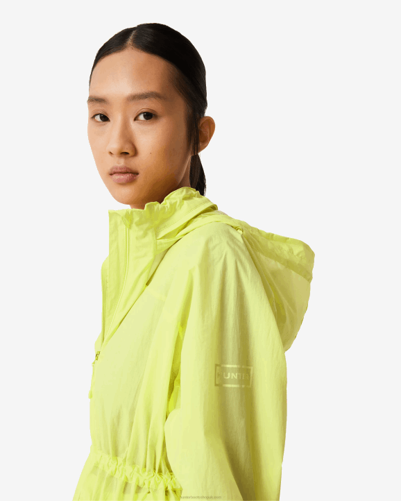 UK Hunter Women Travel Recycled Nylon Shell Jacket Zesty Yellow 28BV345