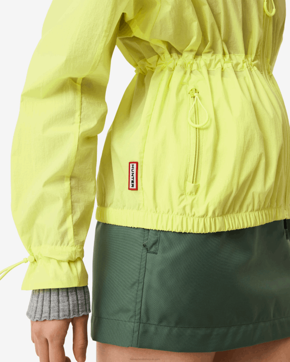 UK Hunter Women Travel Recycled Nylon Shell Jacket Zesty Yellow 28BV345